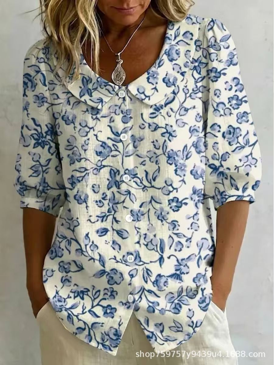 Damen Print-Top mit 3D-Effekt