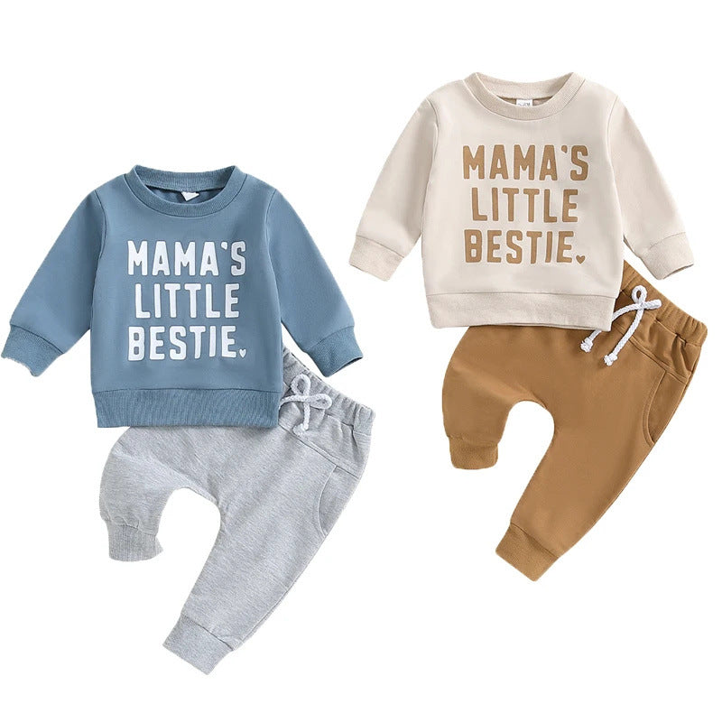 Baby-Sweatshirt und -Hose mit Buchstaben-Print | LuxeStyle