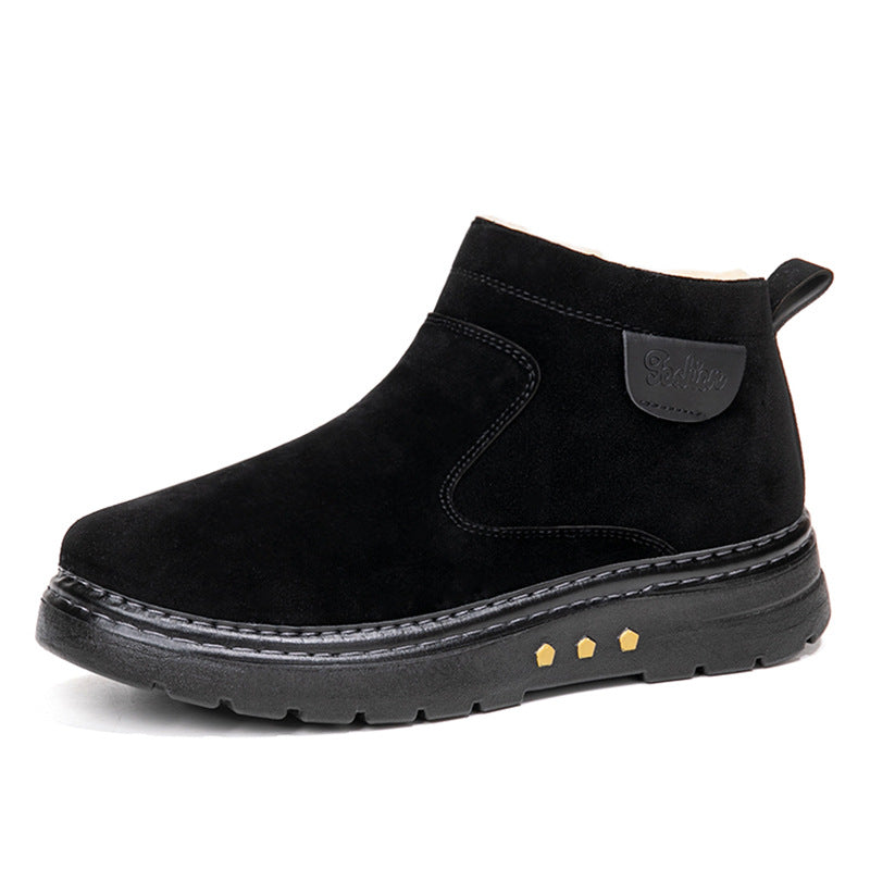 Warme Lammfell-Boots aus Veloursleder