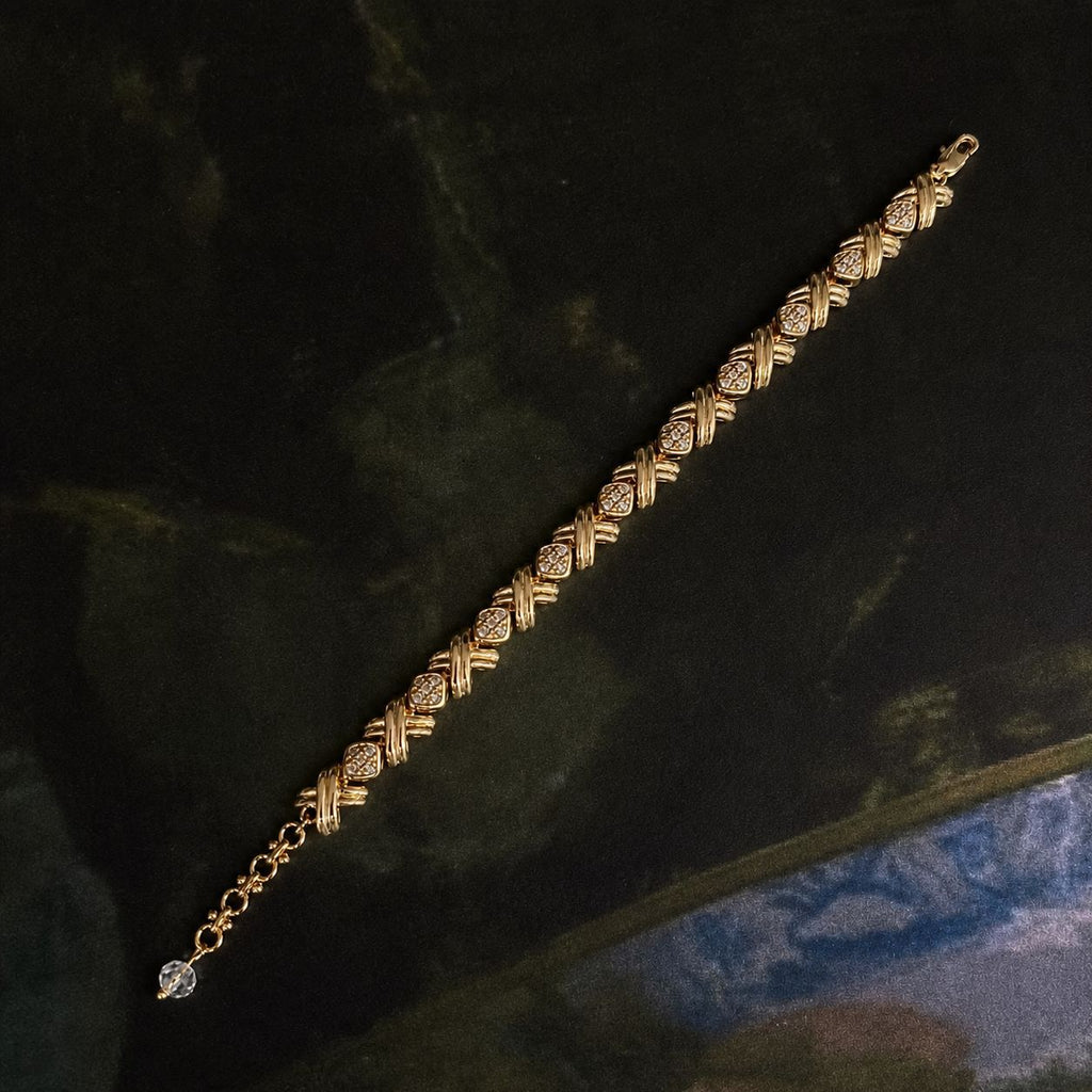 Halskette und Armband mit Diamanten
