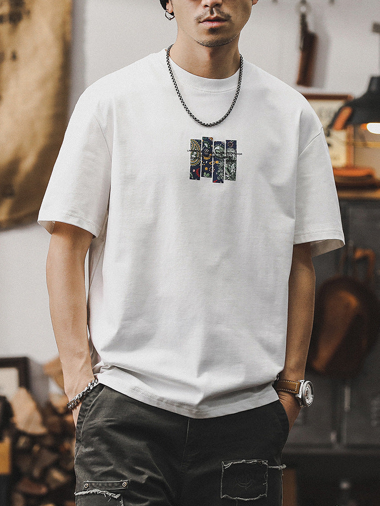 Herren-Kurzarm-T-Shirt im amerikanischen Retro-Style
