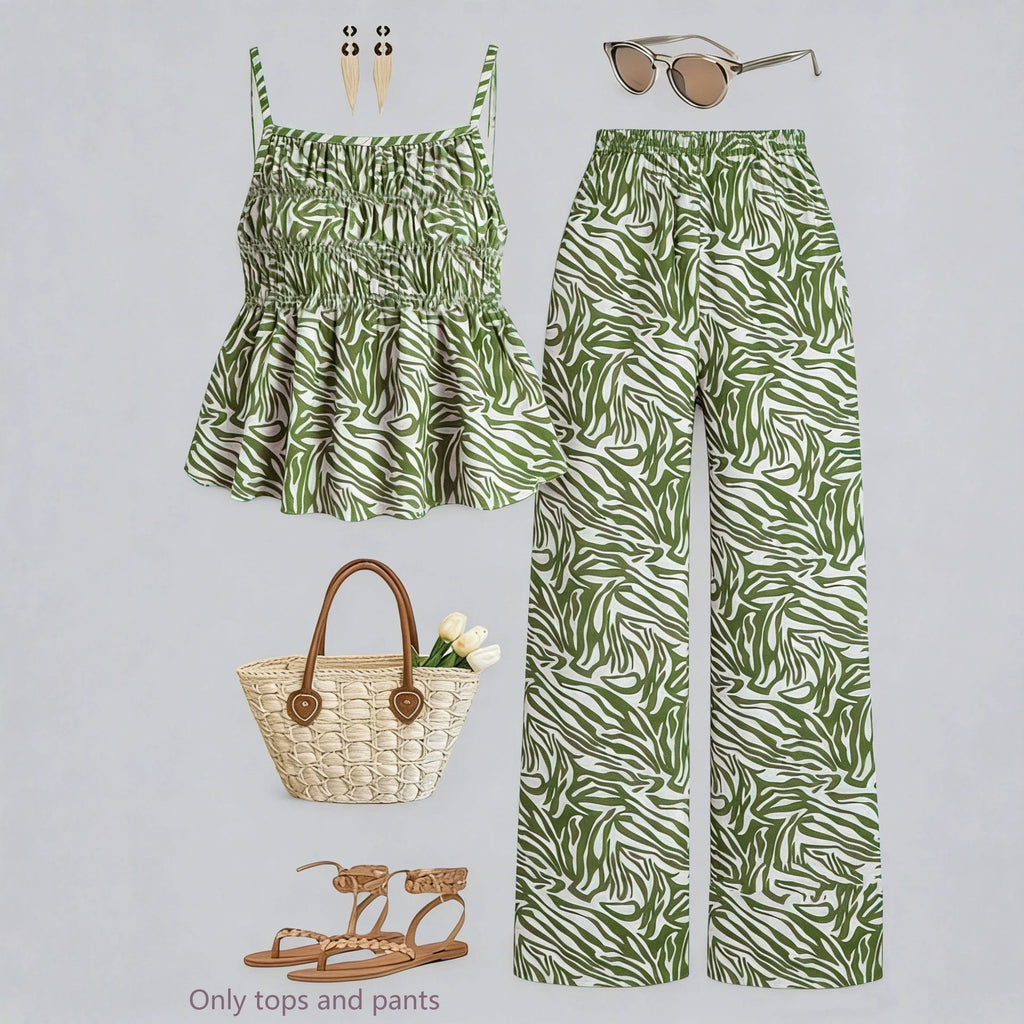 Casual-Set mit Ruché-Textur
