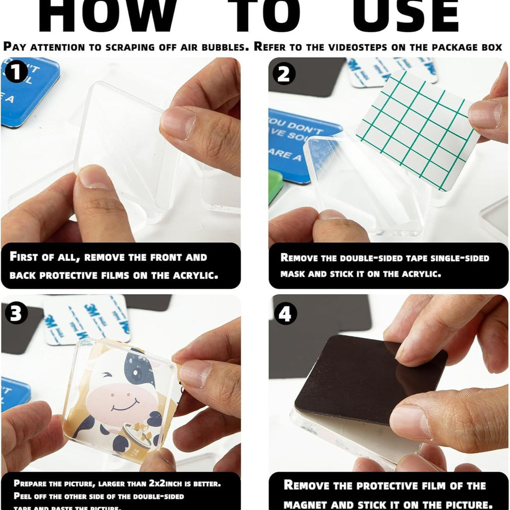 DIY Acryl-Magnete für Kühlschrank
