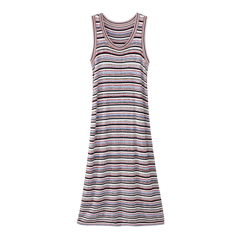 Retro gestreiftes Strickkleid für Damen – Bild 6 | LuxeStyle