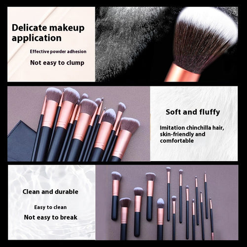 16-teiliges Make-up Pinsel Set mit Faserhaar