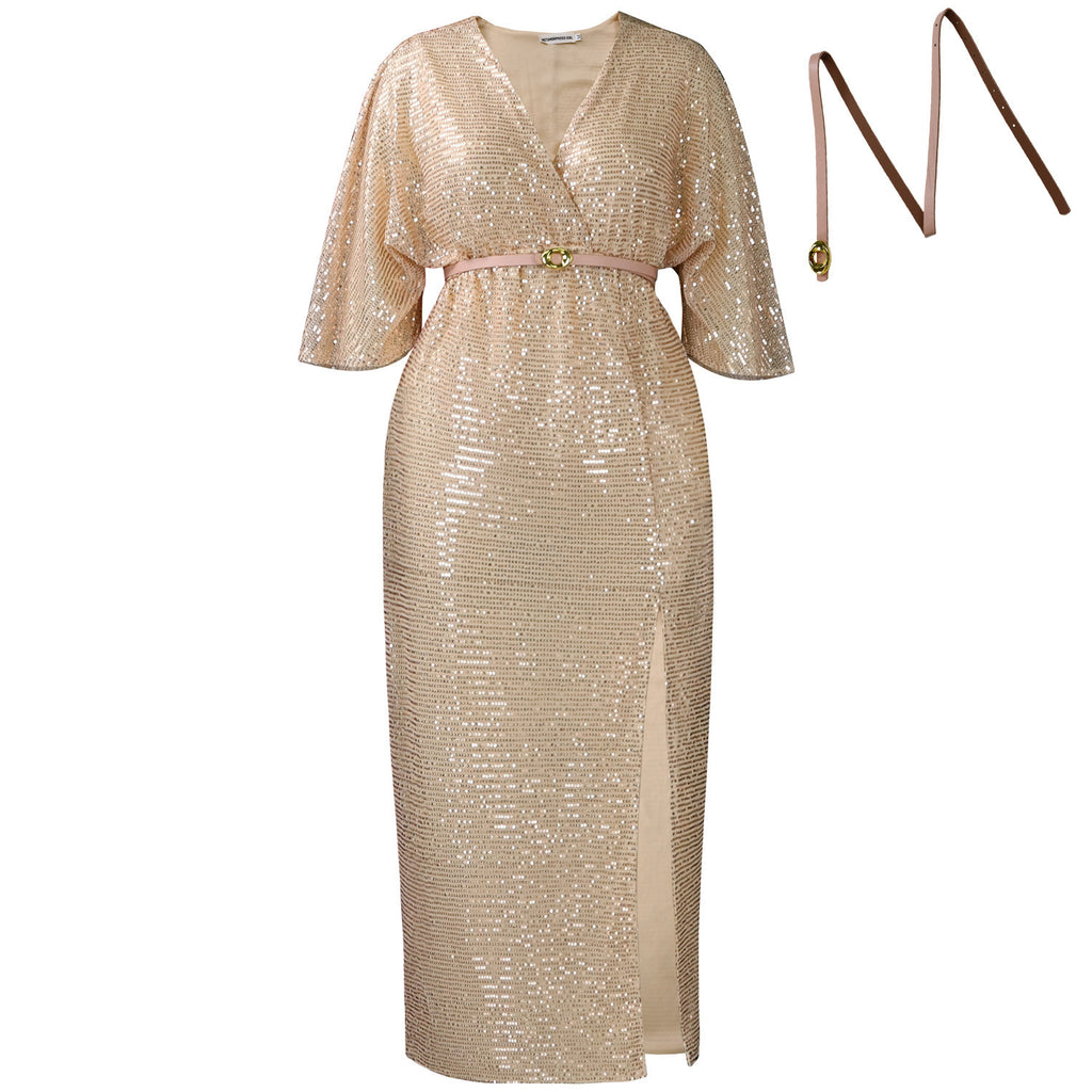 Silberne Plus-Size-Langenrock – Bild 8 | LuxeStyle