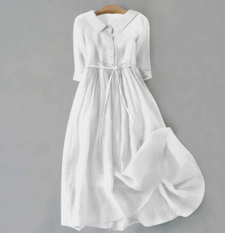 Damenkleid mit Kragen und Knopfleiste – Bild 5 | LuxeStyle