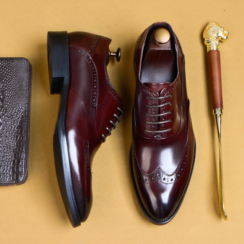 Business Oxford-Schuhe mit spitzer Zehenpartie