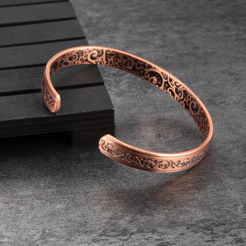 Kupfer-Magnetarmband mit Arabeskenmuster