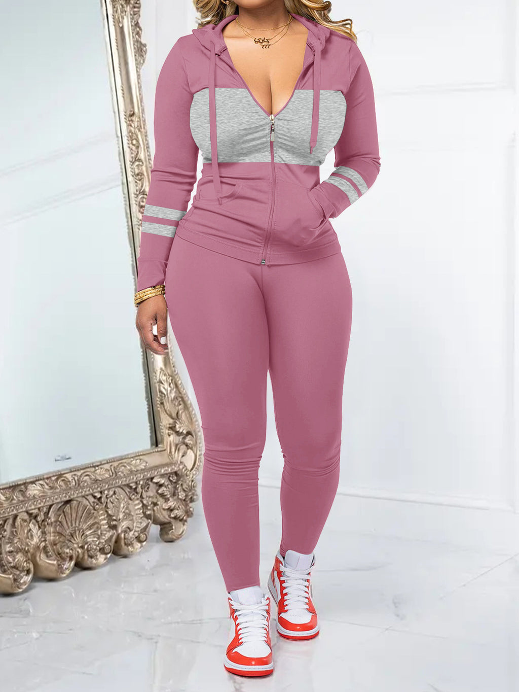 Eleganter Zweiteiler mit Rundhals-Top & Hose