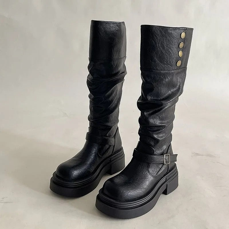Damen-Booties mit massiver Sohle, winterfest