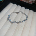Crushed Ice Blau Cubic Zirkonia Armreif