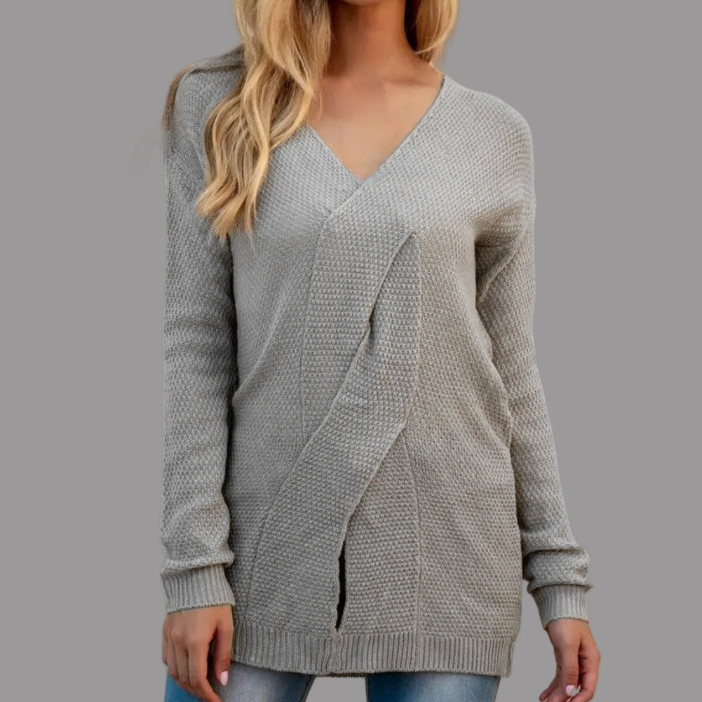 Strickpullover mit V-Ausschnitt