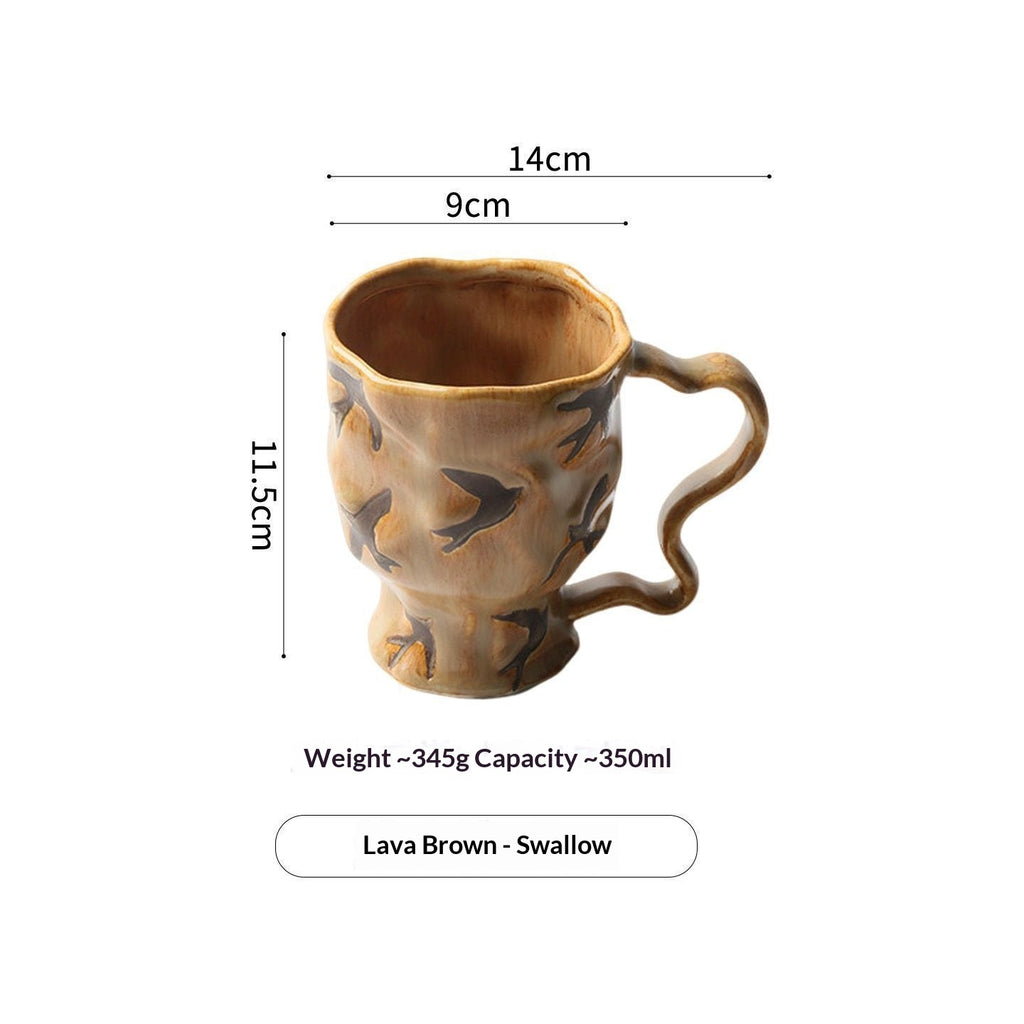 Retro Keramik-Kaffeetasse mit Tiermotiv – Bild 6 | LuxeStyle