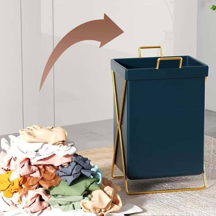 Faltbarer Wäschekorb aus Leder, wasserdicht – Bild 5 | LuxeStyle