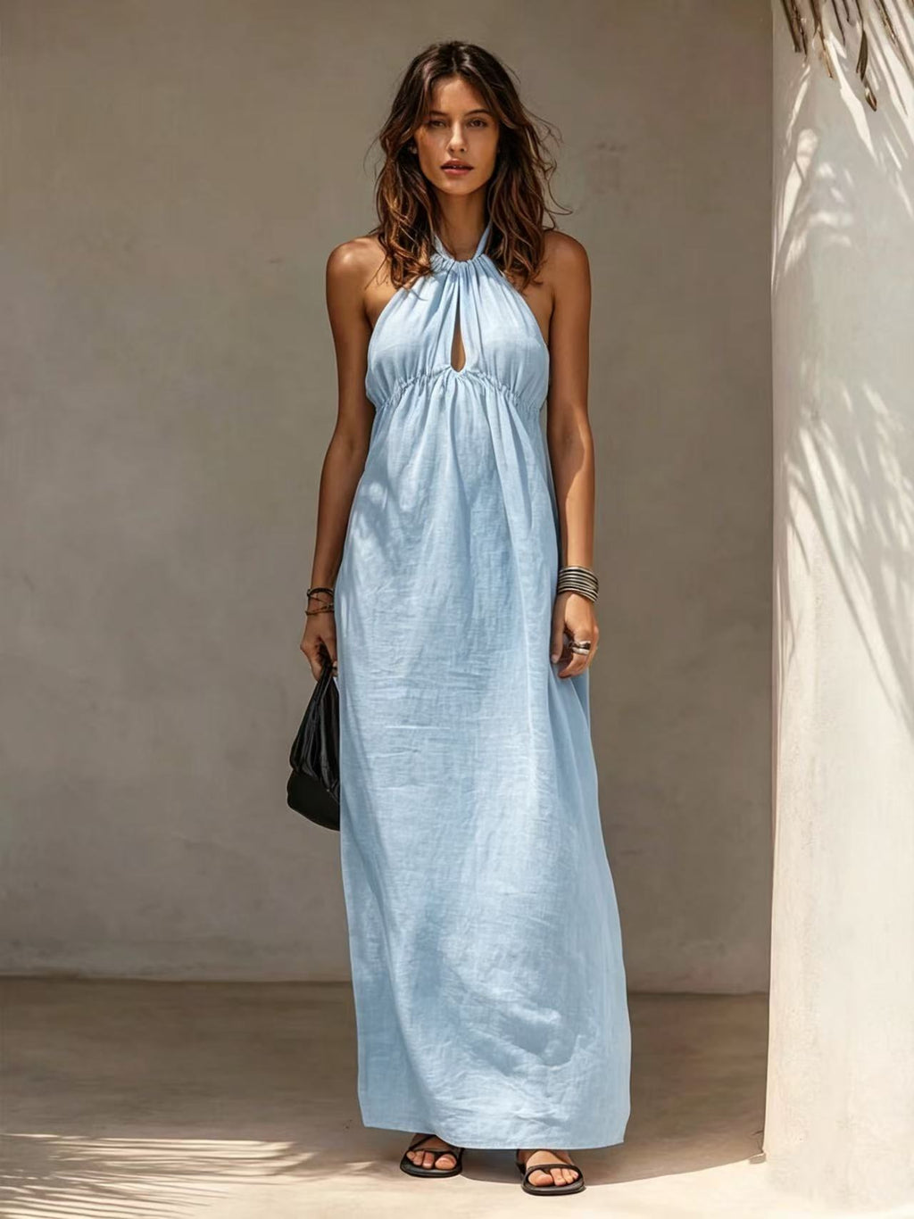 Langes Neckholder-Kleid – Bild 7 | LuxeStyle