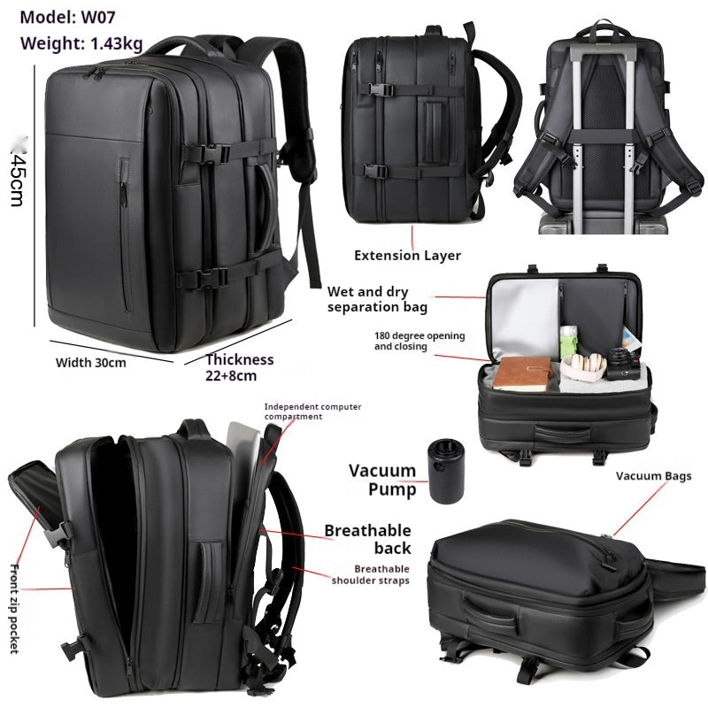 Grosser Rucksack mit wasserdichtem Innenfutter – Bild 7 | LuxeStyle