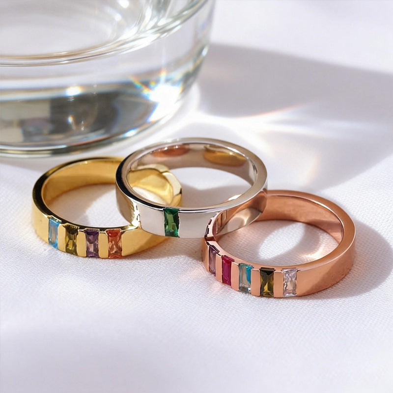 Kupfer-Zirkon Ring