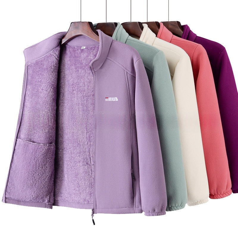 Gefütterte Winddichte Polar Fleece Jacke
