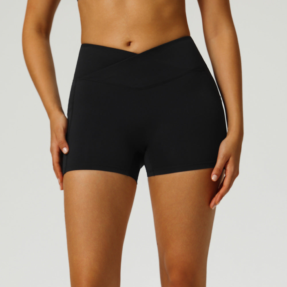 High-Waist Yoga Shorts mit Po-Lifting-Effekt