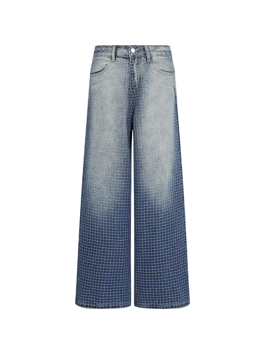 Gerade Jeans mit Farbverlauf