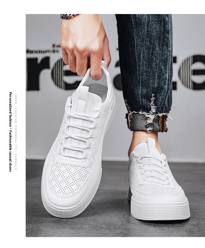 Schlichte weisse Sneaker mit dickem Boden – Bild 14 | LuxeStyle