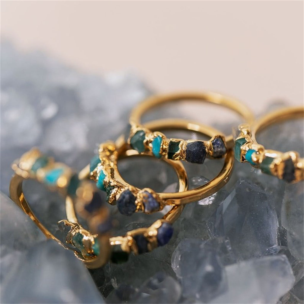 Muttertags-Ring mit Rohstein