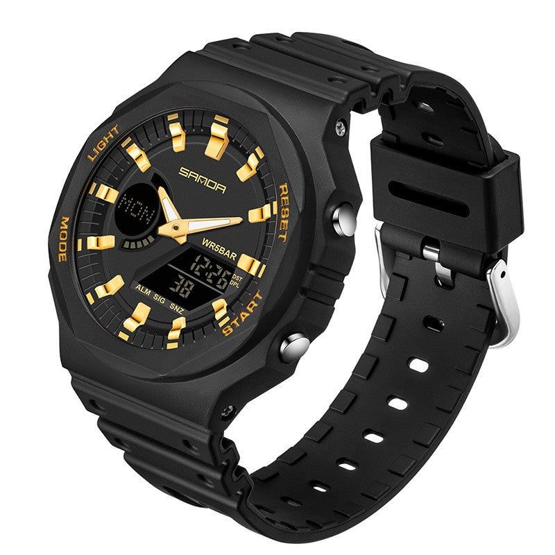 Multifunktions-Sportuhr mit Doppeldisplay und 50m Wasserdicht