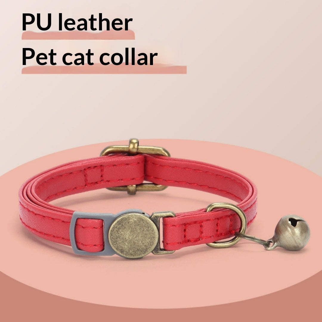 Retro Lederhalsband für Katzen