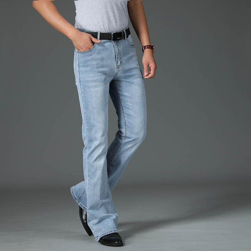 Herren High-Waist Loose-Fit Flared Jeans
