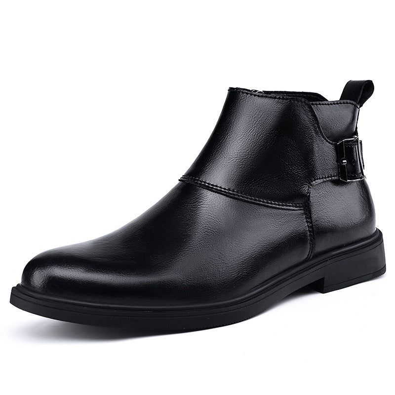 Britische Stiefeletten aus Leder mit Reissverschluss