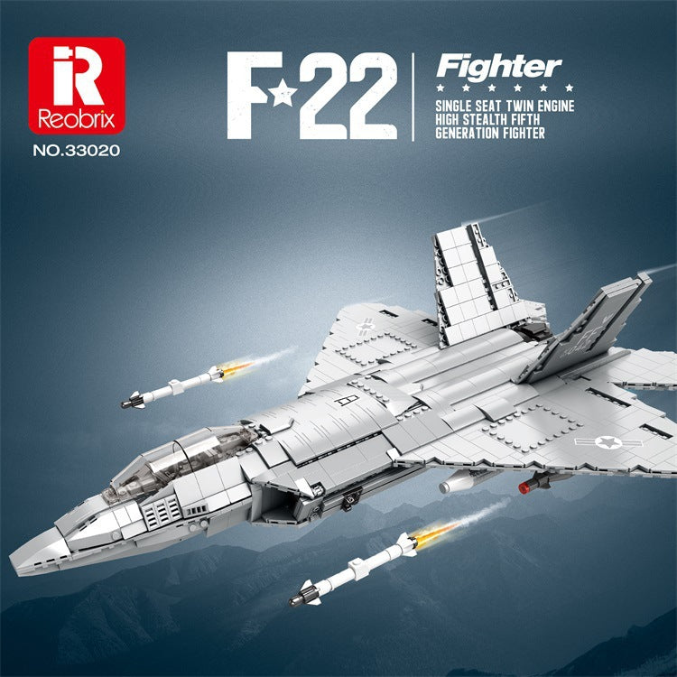 F-22 Militärjet Klemmbausteine (1837 Teile)