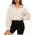 Kapuzenpullover mit Kordelzug und Reissverschluss