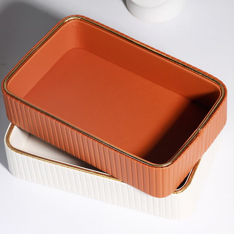 Leder-Organizer für Schreibtisch & Eingang | LuxeStyle