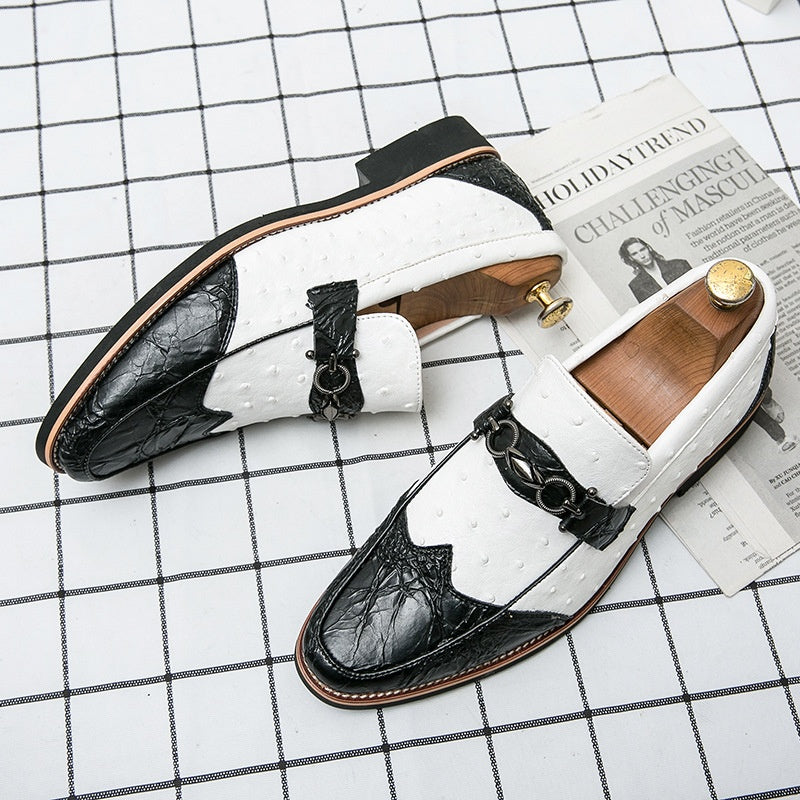 Freizeitschuhe aus Leder mit Muster