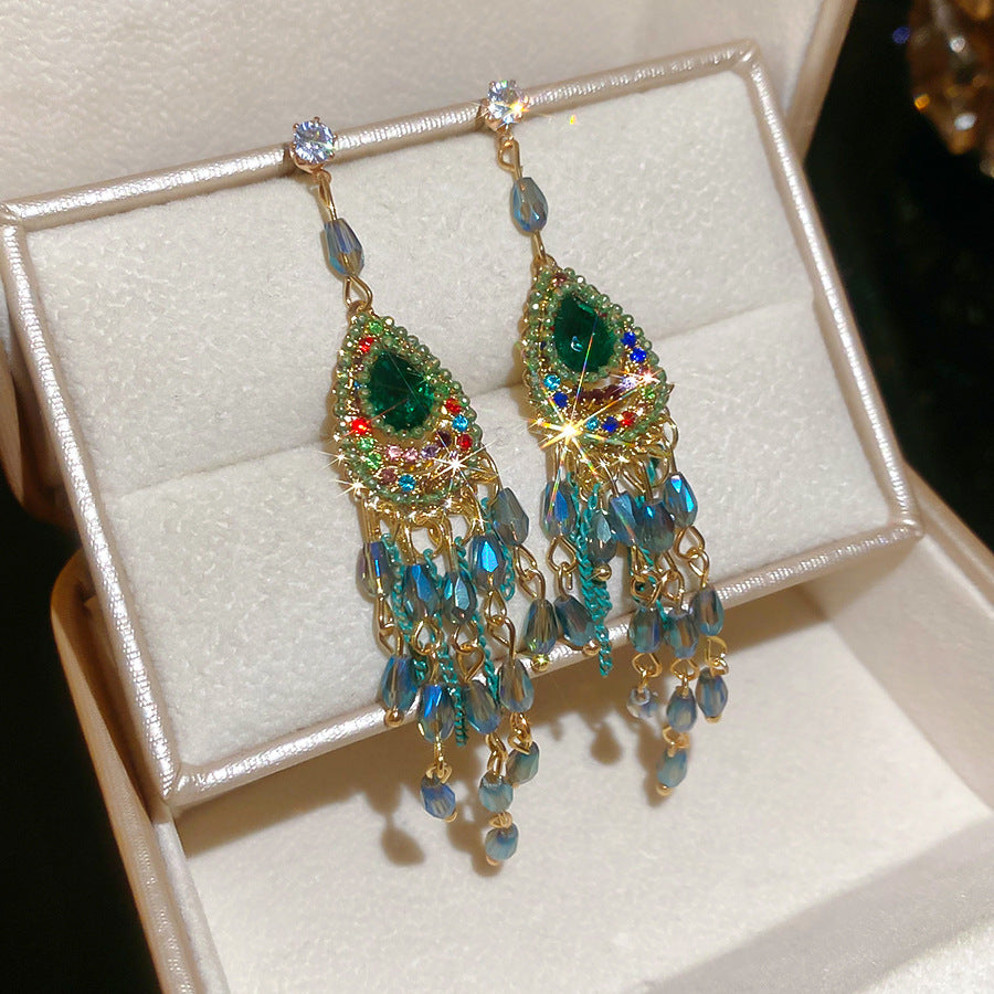 Blumen-Ohrringe im chinesischen Stil