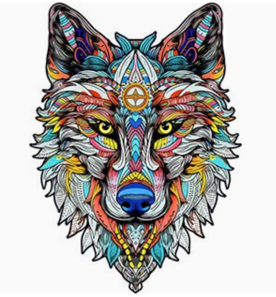Holzpuzzle Wolf – Irreguläres Design