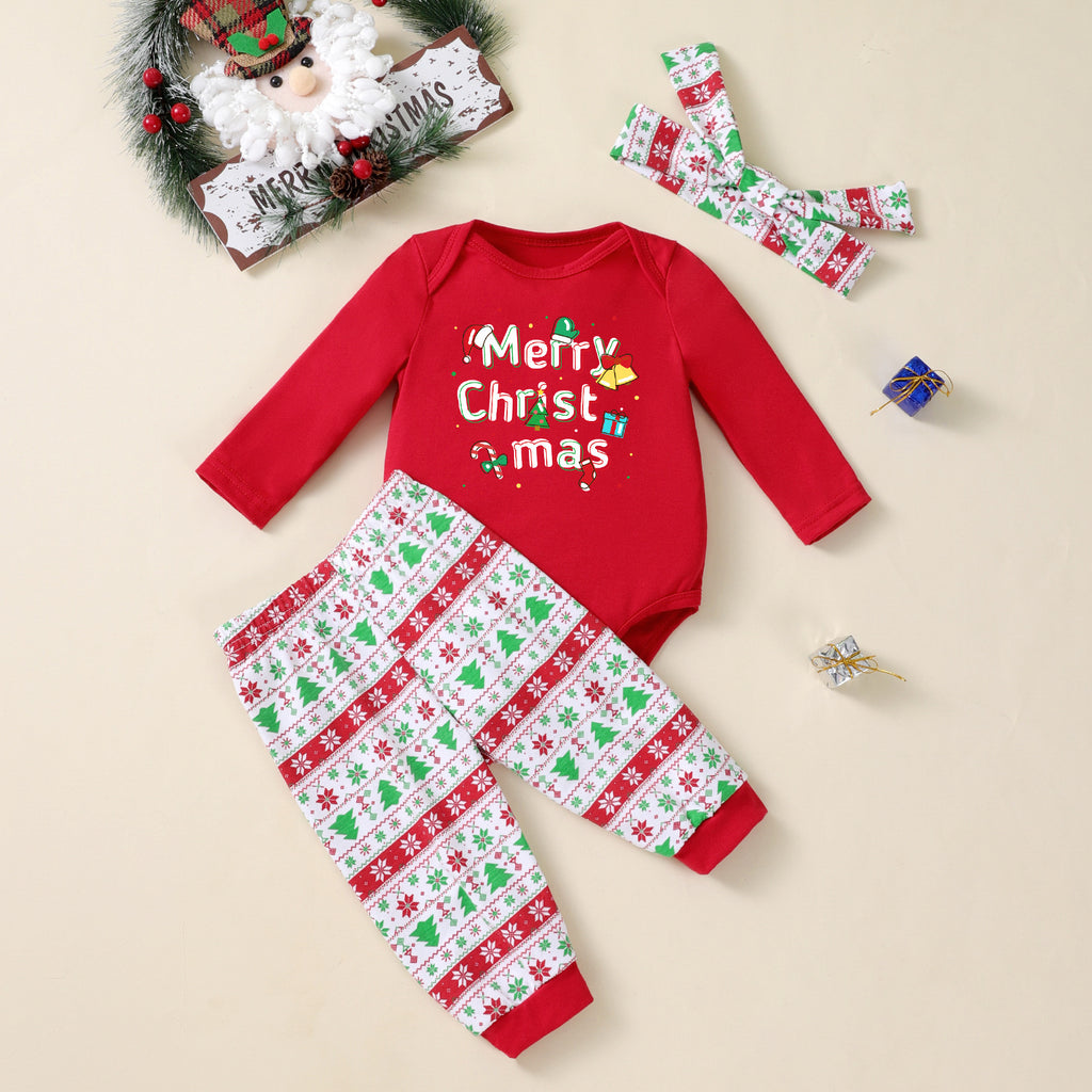 Weihnachtsbaum-Print Body mit Hose und Mütze · 3 Stück – Bild 9 | LuxeStyle