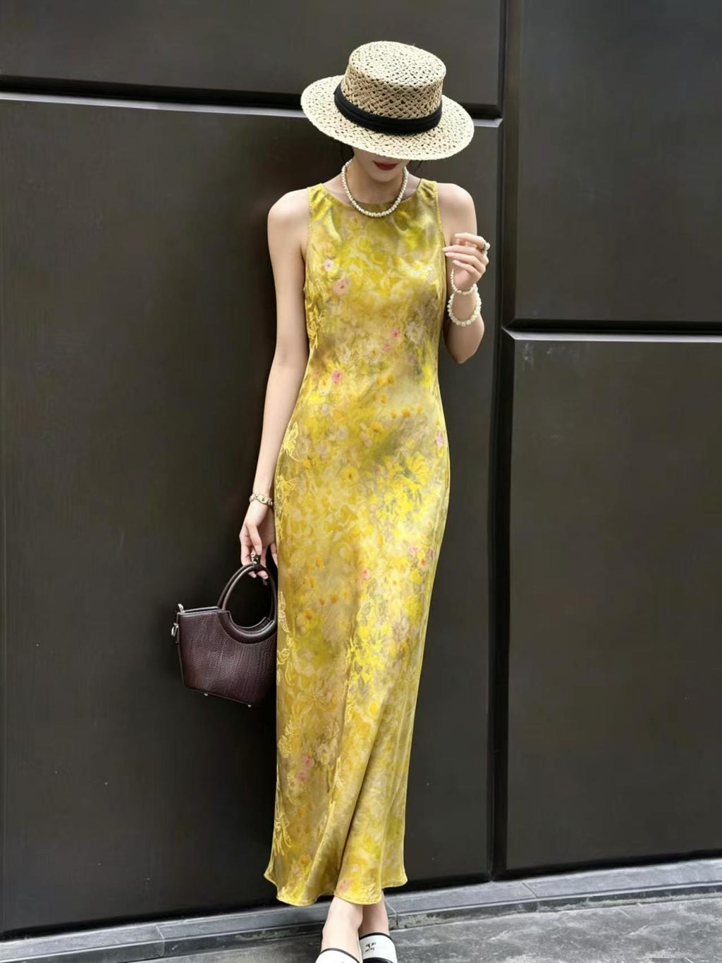Ärmelloses Casual-Kleid im Vintage-Stil