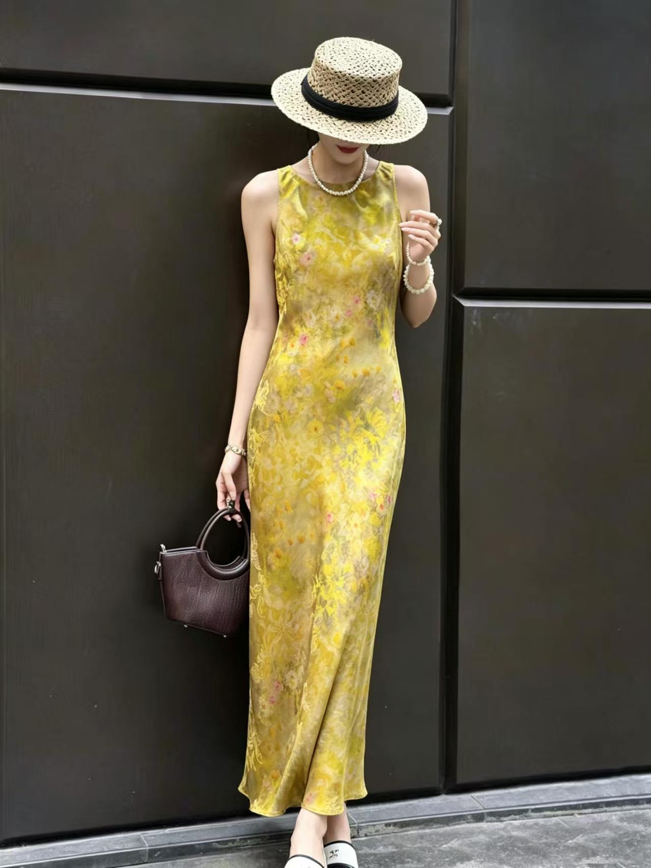Ärmelloses Casual-Kleid im Vintage-Stil