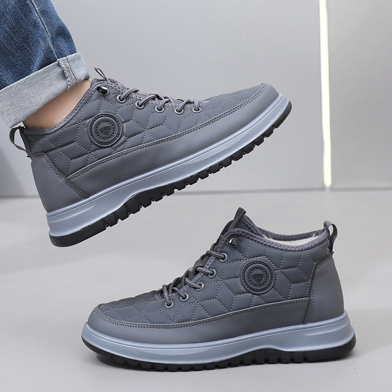 Gefütterte Winterschuhe mit dicker Sohle