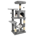 44" Katzenbaum mit Top-Liegefläche & 2-türiger Höhle
