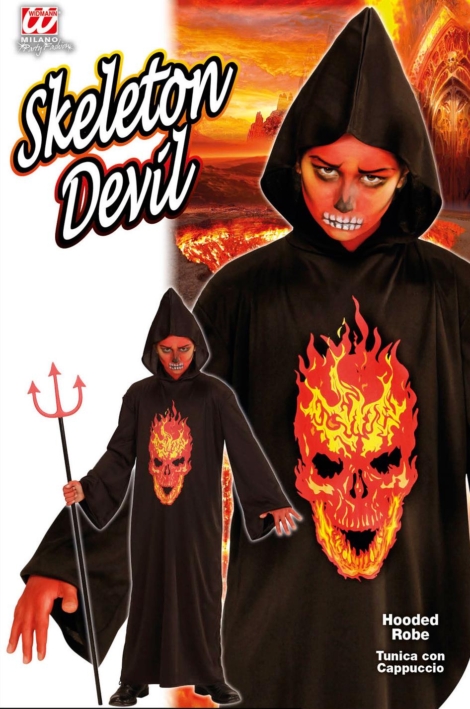 Kinderkostüm Totenkopf Teufel · Gr. 158cm