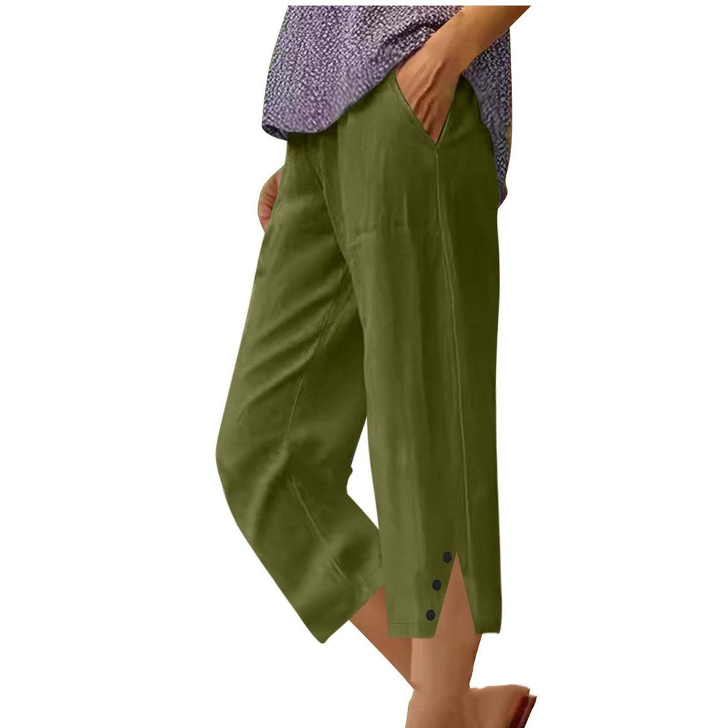 Loose Fit Stoffhose mit Taschen