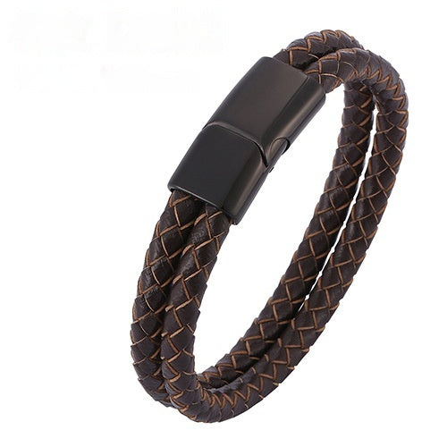 Vintage Lederarmband aus Edelstahl – Bild 13 | LuxeStyle