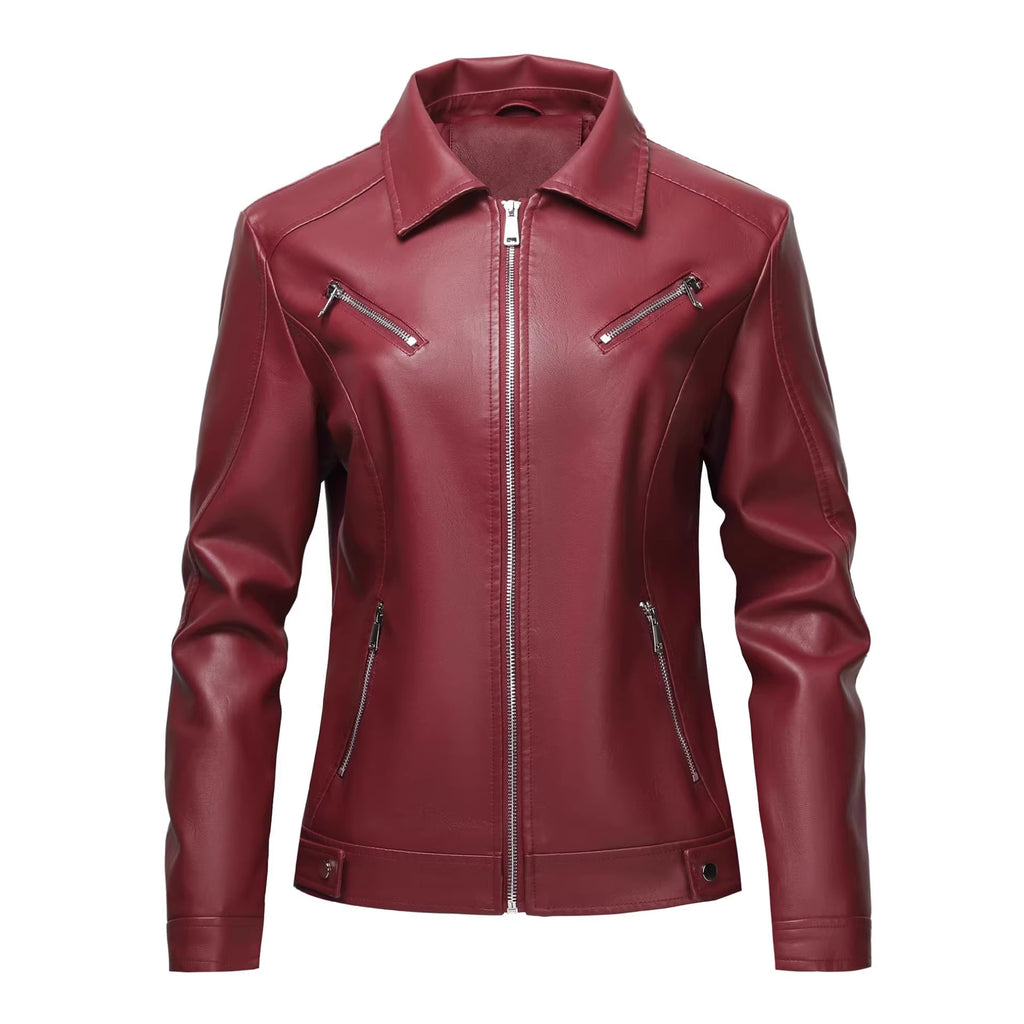 PU Lederjacke Damen, Slim Fit, Schwarz – Bild 3 | LuxeStyle