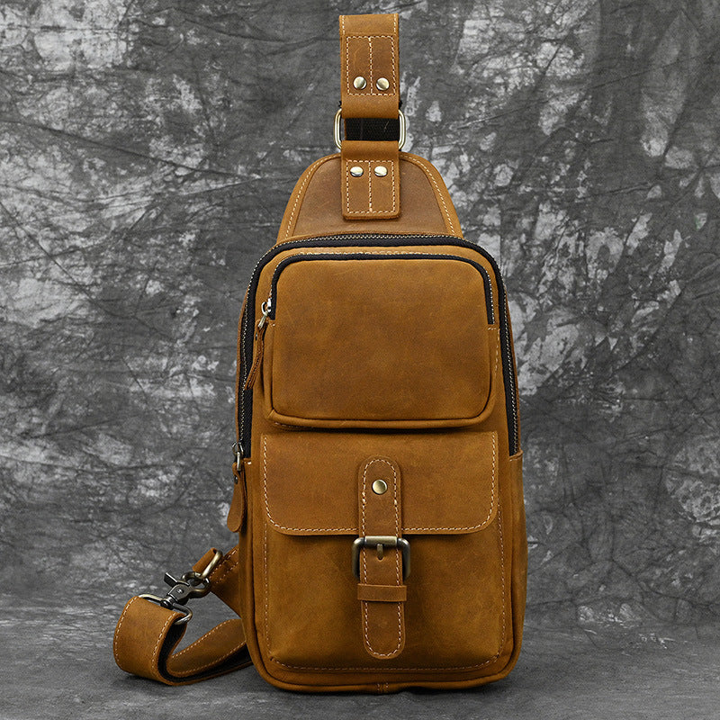 Rindsleder-Schultertasche für den Alltag – Bild 2 | LuxeStyle