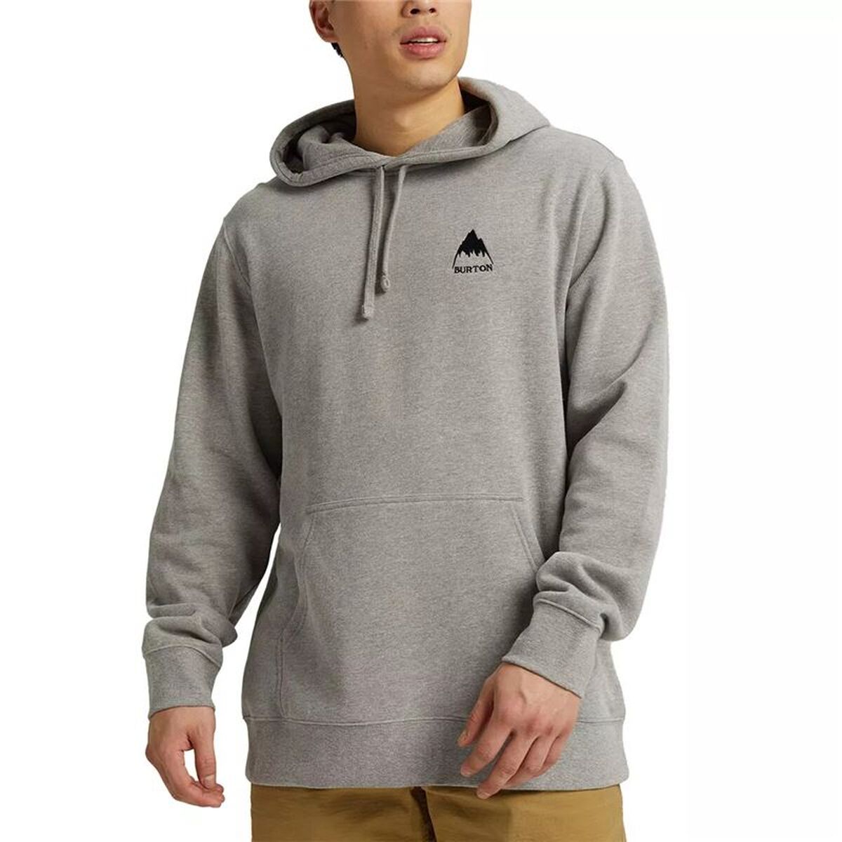 Herren Sweater mit Kapuze Burton Mountain Pullover Hoodie Hellgrau