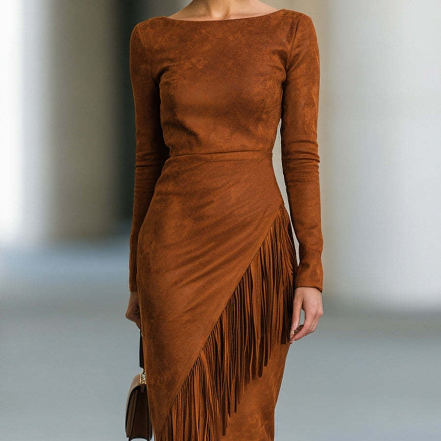 Elegantes Tüllkleid mit langen Ärmeln – Bild 9 | LuxeStyle