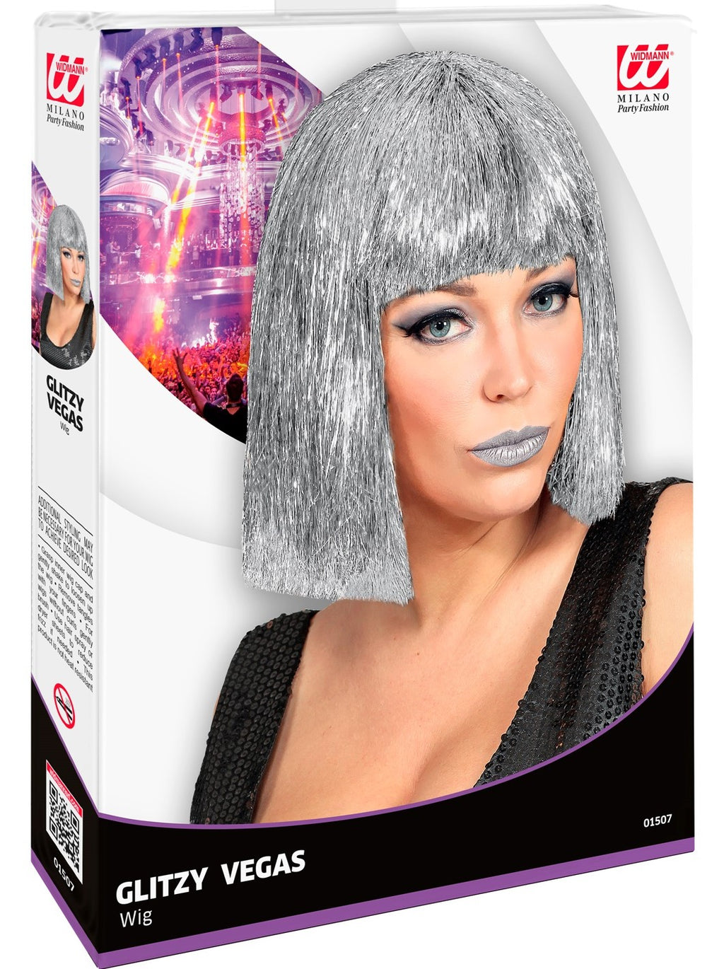 Perücke Glitzy Vegas silber – Bild 1 | LuxeStyle